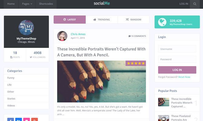 SocialMe theme