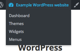Site name menu