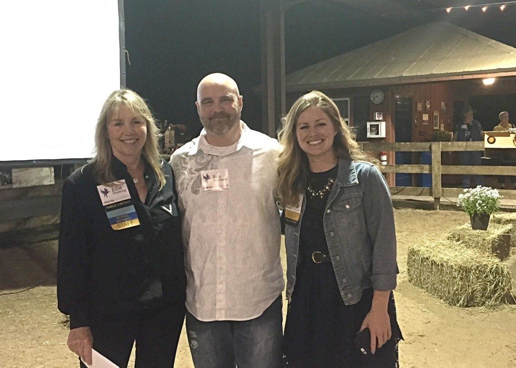 Rob Stainback of BytePlate Brand with Quantum Leap Farm's Edie Dopking and Sarah Page.