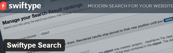 Swiftype Search Plugin image from WordPress.org
