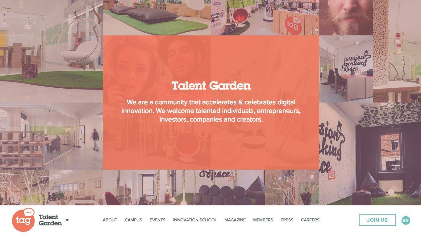 Talent Garden is a coworking network for digital and creative professionals.