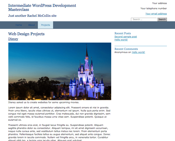 The taxonomy term archive with featured images