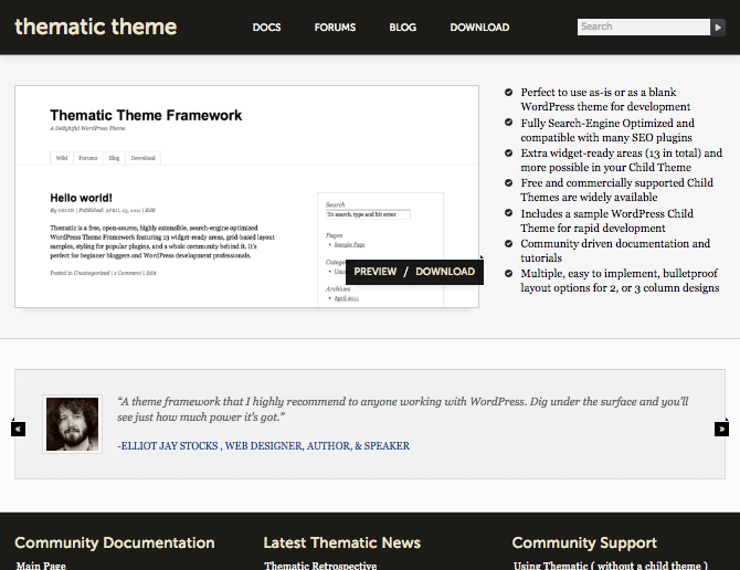 Thematic website