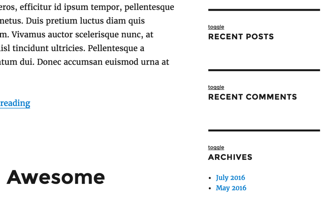 Toggling widgets using jQuery