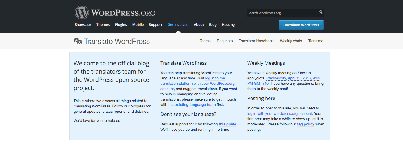 Translate WordPress is the place to go if you want to contribute to the polyglots team.