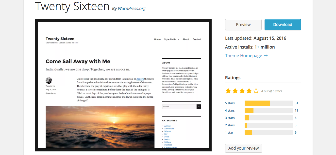 In this post, I'll take apart the loop in the Twenty Sixteen default theme.