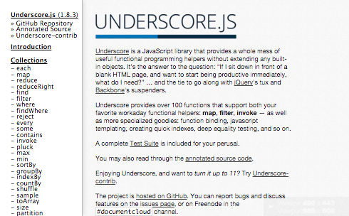 underscore.js website
