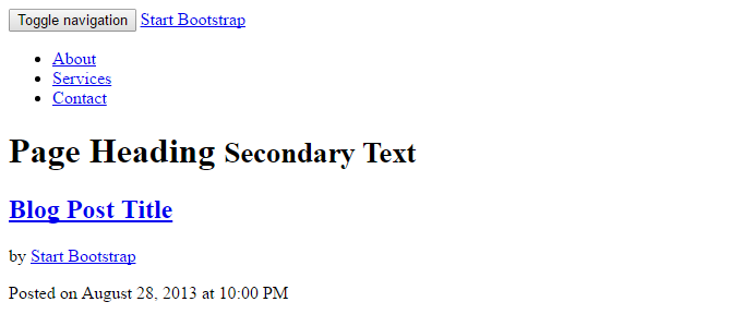 how my site looked before enqueuing styles and scripts properly