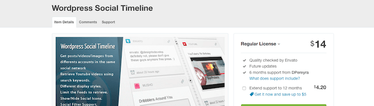 wordpress-social-timeline