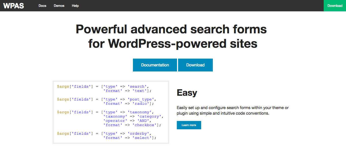 The WP Advanced Search Website.