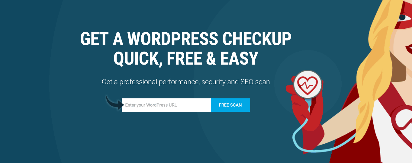 Just enter your URL and WP Checkup will check on the health of your website.