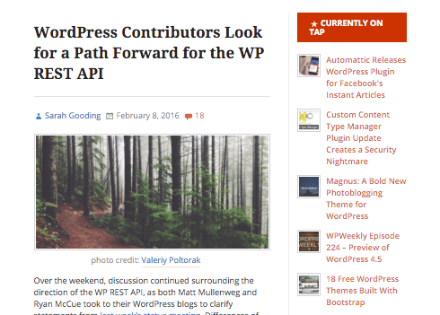 wp tavern article on state of REST API