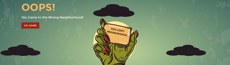 Why not change up your 404 page to feature a spooky design?